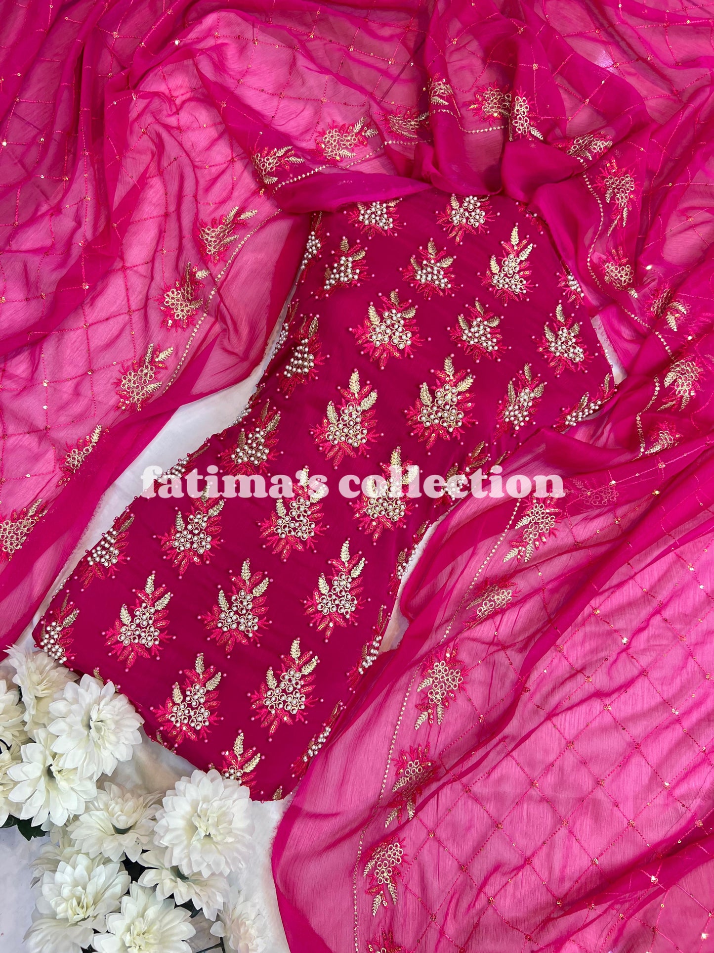 π 3-Piece Soft Chiffon with Fine Pules π(ATSHI)
