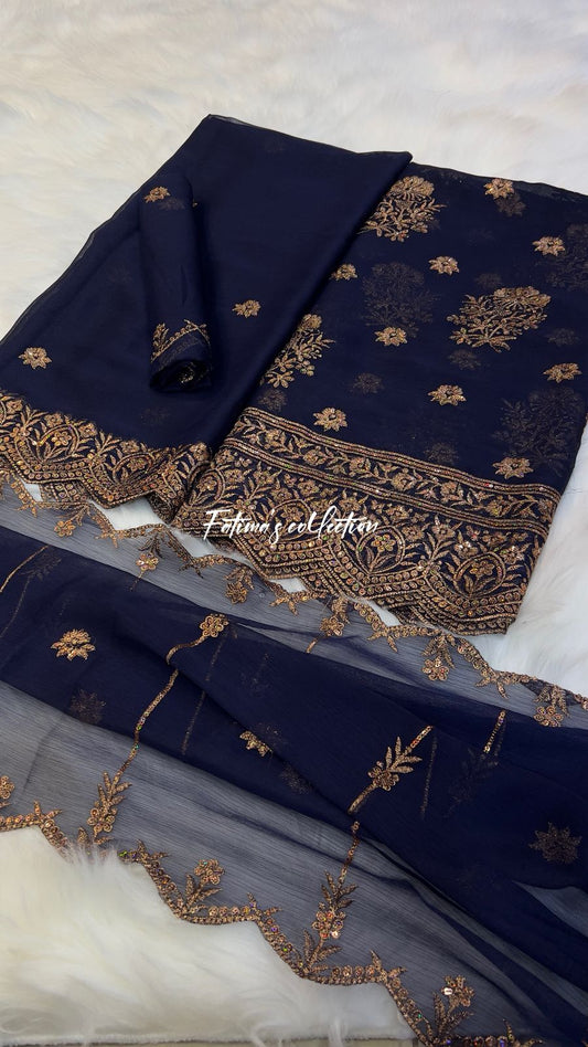✨ *3 PC BIG SALE DAMAN DESIGN* ✨ (NEAVY-BLUE)