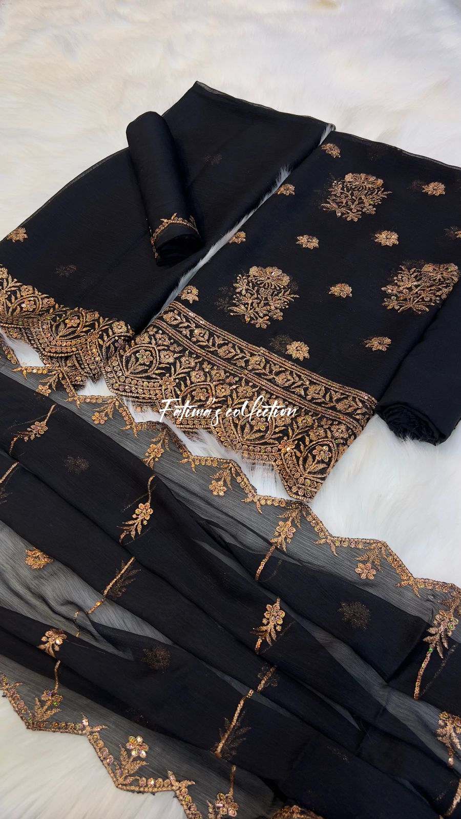 ✨ *3 PC BIG SALE DAMAN DESIGN* ✨ (JUTT-BLACK)